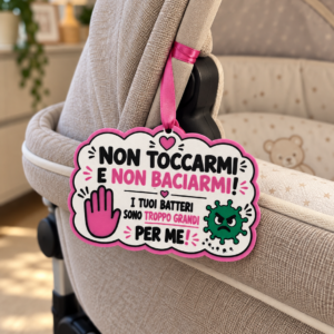 Targhetta Nuvola per Navetta “Non Toccare e Non Baciarmi”